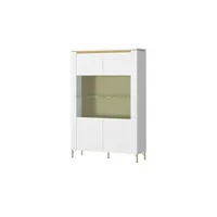 Höffner Vitrine mit Softclose ¦ weiß ¦ Maße (cm):