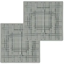 Nachtmann Square Geschirr Platte 21 cm smoke quadratisch 2er Set - A