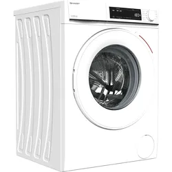 Sharp ES-NFW814CWA-DE Frontlader-Waschmaschine, 8 kg, 1400 U/Min., 15 Programme, Dampf-Zusatzfunktion, Invertermotor, AquaStop, Weiß