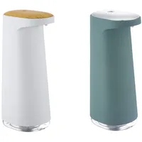 Zunedhys Automatischer Schaumseifenspender, drucklos, intelligenter Sensor, Händewaschspender, Weiß und Grün, 2 Stück