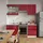 Vicco Küchenzeile Fame-Line 200 cm Bordeaux Hochglanz