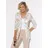 Classic Basics Sieh an! Long-Shirtjacke in beige-weiß-bedruckt | Gr.: 56
