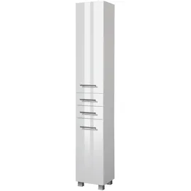 WELLTIME Hochschrank WELLTIME "Trento, verschiedene Ausführungen und Farben", weiß, B:30cm H:180cm T:27cm, MDF, Schränke, Hochschrank, Badmöbel, Seitenschrank Breite 30 cm, viel Stauraum, Made in Germany