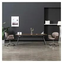vidaXL Esszimmerstuhl Drehbar Taupe Stoff