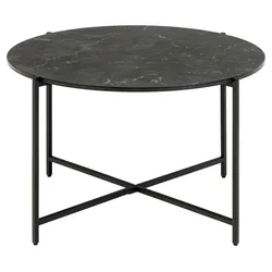 Couchtisch ACTONA GROUP "Lamoine", matt schwarz izmir, matt schwarz, matt schwarz izmir, B:70cm H:42cm T:70cm, Tische, Couchtisch Runde Couchtische, Rund, Izmir matt schwarz, rau Melamin, Ø70x42 cm