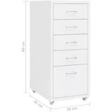 vidaXL Aktenschrank 28x41x69 cm Weiß