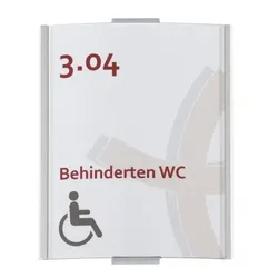 Frankfurt Türschild DIN A6 | 148x120mm | Aluminium silber | entspiegelte Abdeckung | einfache Montage Kleben oder Schrauben | Büroschild | Büro