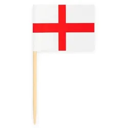 50 Flaggen Deko Picker England Georgskreuz St. George