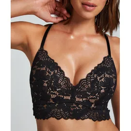 Hunkemöller Bügelloser BH "Gepolsterter bügelloser BH Andrea", Damen, Gr. 75C, Cup C, schwarz, 75% Polyamid, 18% Polyester, 7% Elasthan, BHs