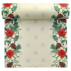 6 Rollen Tischläufer, stoffähnlich, Airlaid 24 m x 40 cm Winterly