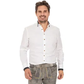 Gipfelstürmer Hemd 420006-3536 in weiß-anthrazit | Gr.: 3XL