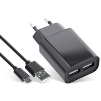 InLine USB DUO+ Ladeset, Netzteil 2-fach + Micro-USB Kabel: