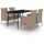 vidaXL Garten-Essgruppe 5-tlg. Beige