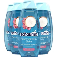 5x Schauma Feuchtigkeit & Glanz Shampoo Reiswasser 400ml Vegan Silikonfrei Neu