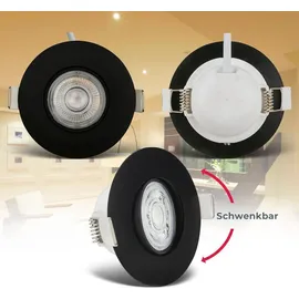B.K.Licht Einbaustrahler 6er Set IP65 schwarz