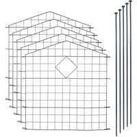 Estexo Teichzaun 11tlg Set 5 Elemente  Anthrazit/Metall
