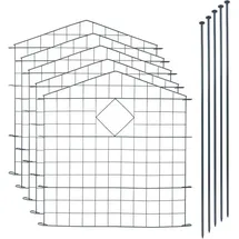 Estexo Teichzaun 11tlg Set 5 Elemente  Anthrazit/Metall