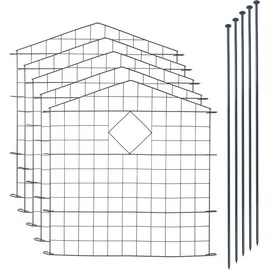 Estexo Teichzaun 11tlg Set 5 Elemente  Anthrazit/Metall