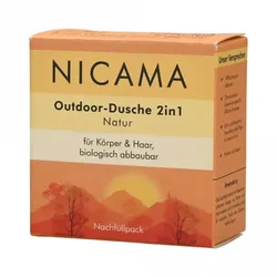 NICAMA Outdoor-Dusche 2in1 Natur