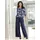 Lady Jerseyhose Lady elegant Blau 36