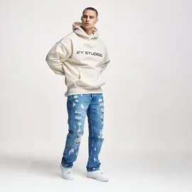 2y studios Firio Destroyed Straight Jeans blau 31