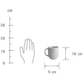 BUTLERS Teetasse 0,4 l Grau 4 St.