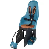 minia for Frame 8405600004 - Fahrradrücksitz für Kinder mit Verankerung im Gestell, geeignet für Kinder von 9 Monaten bis 6 Jahren in blau.
