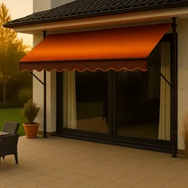 Angerer Klemmmarkise Exklusiv 200 cm orange/braun