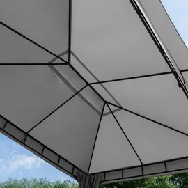 TOOLPORT Gartenpavillon 3 x 4 m inkl. Seitenteile stone