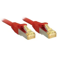 Lindy 47299 RJ45 Netzwerkkabel, Patchkabel CAT 6a (Rohkabel CAT 7) S/FTP 15.00m Rot 1St.