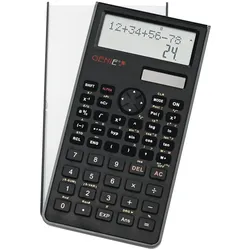 GENIE Taschenrechner 82 SC wissenschaftlicher Rechner, Dual Power, schwarz