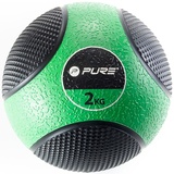 Pure2Improve Medizinball 2kg - Black / Green - 2 kg