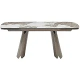 Vente-unique Esstisch Farudi Grau  Weiß 220 cm  260 cm  180 cm