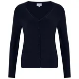 CASH-MERE.CH Strickjacke V-Ausschnitt Blau S