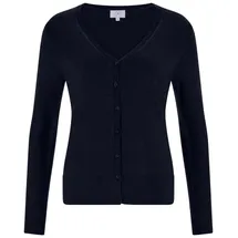 CASH-MERE.CH Strickjacke V-Ausschnitt Blau S