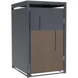 FM-SOLAR Mülltonnenbox 68 x 80 x 116 cm anthrazit