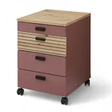 Innostyle Glenn Rollcontainer 45 x 66 x 55 cm rot