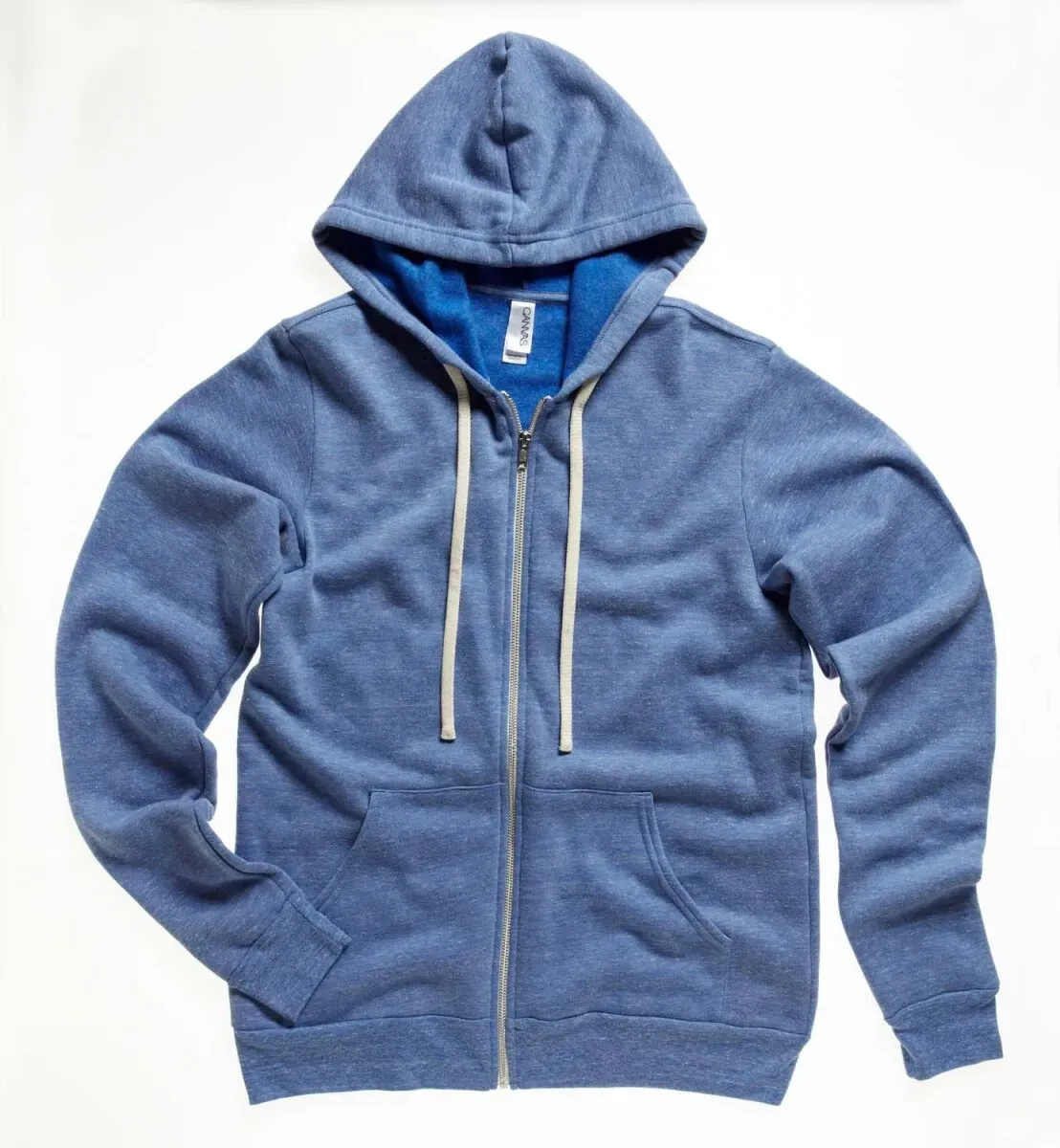 Bella+Canvas Unisex Triblend Kapuzen Sweatjacke 3909 blue triblend (heather) XL