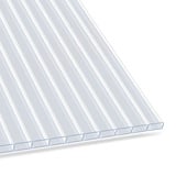 KARAT Verbinder für Hohlkammerplatten, Stegplatten, Doppelstegplatten - H-Profil - 121cm Länge - Verbindungsprofil (Verbinder 4 mm, Transparent)