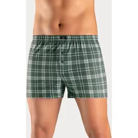 H.I.S. Boxershorts kariert grün S 2er Pack