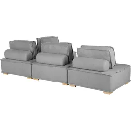 Beliani Modul Ecksofa 300 x 200 cm Grau