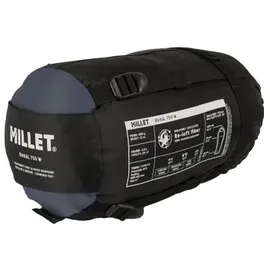 Millet Baikal 750 W - Damenschlafsack mit Kompressionssack - Isolierung aus recycelter Synthetik - Blau