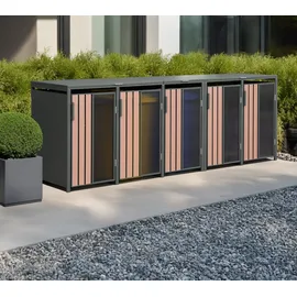 Westmann Mülltonnenbox Status 330 x 116 x 80 cm grau