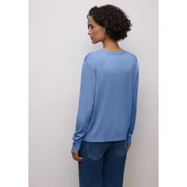STREET ONE Rundhalspullover Blau 46