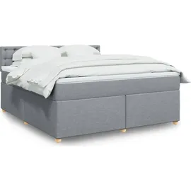 vidaXL Boxspringbett 180 x 200 cm Hellgrau