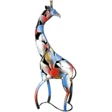 Gilde Figur Giraffe XL - Skulptur Metall handgefertigt und handbemalt - Dekoration Geschenk - Mehrfarbig Höhe 64 cm