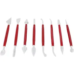 WESTMARK Modellierset, 8tlg., Zum Verzieren und Dekorieren von Torten und Gebäck mit Fondant, Marzipan etc., 1 Set = 8 Stück