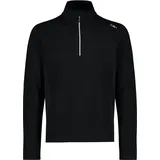 CMP Man Fleece Sweat Nero-Bianco 74UH