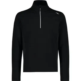 CMP Man Fleece Sweat Nero-Bianco 74UH
