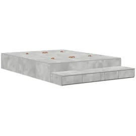 vidaXL Aufbewahrungsbettgestell 140 x 200 cm Grau